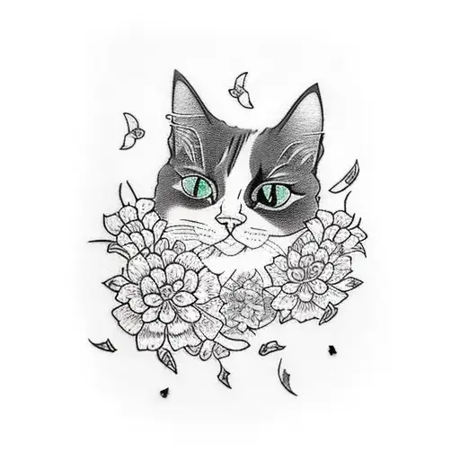 4X4 Cat With Flower