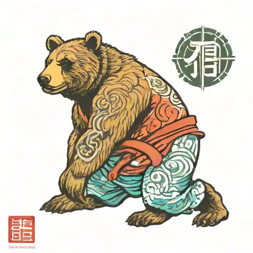 Bear Wearing Brazilian Jiu Jitsu Gi