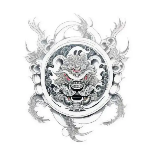 Foo Dog Right Pectoral