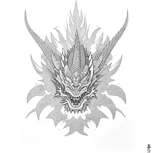 Big Dragon Scales On Left Shoulder