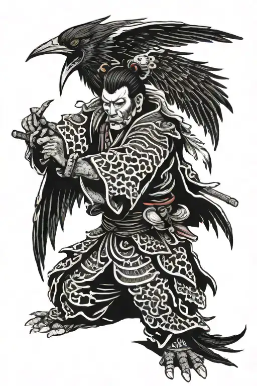 Crow Demon Samurai Warrior