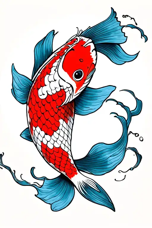 Koi Fish Strength Symbol