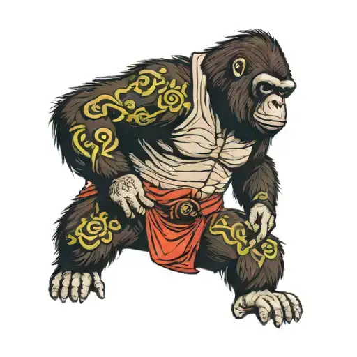 Gorilla Wearing Brazilian Jiu Jitsu Gi