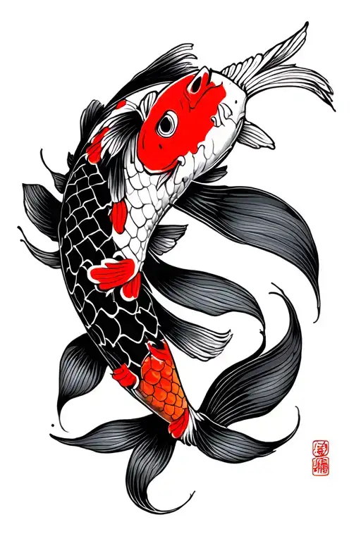 Koi Fish Strength Symbol