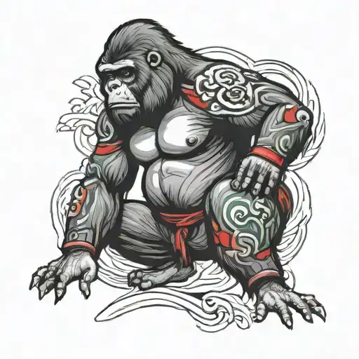 Gorilla Wearing Brazilian Jiu Jitsu Gi