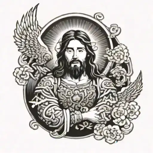 Jesus And Aech Angel Michael