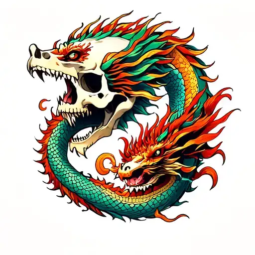 The Skull Wall Climbing Dragons