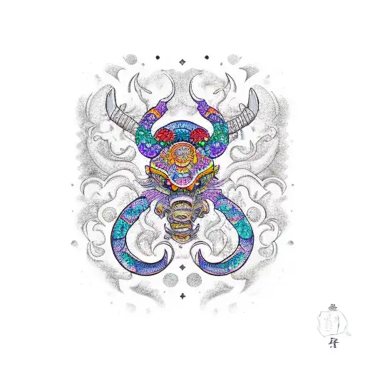 Zodiac Sign Scorpio Colorful