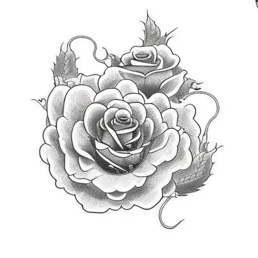 A Rose With An Ace Of Spades And A Snake