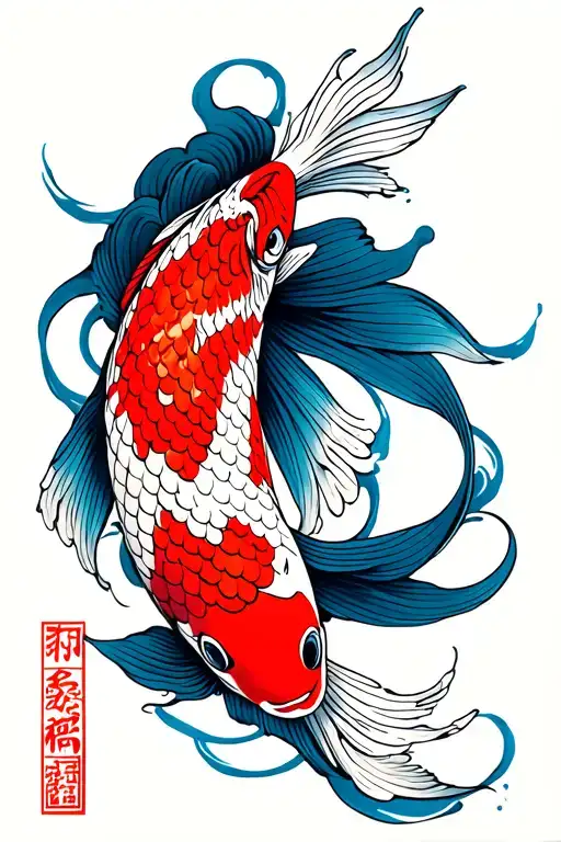 Koi Fish Strength Symbol
