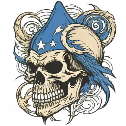Skull Grateful Dead Buffalo Bills Logo With Lightening Bolt
