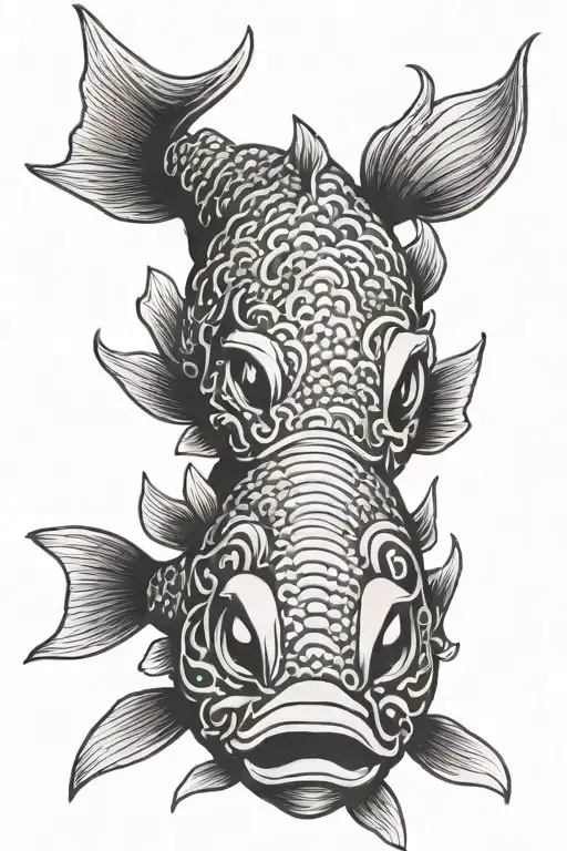 Fish Swimming Oun Mask