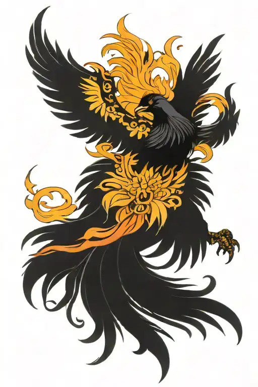 Phoenix With Pocketwatch In Talons