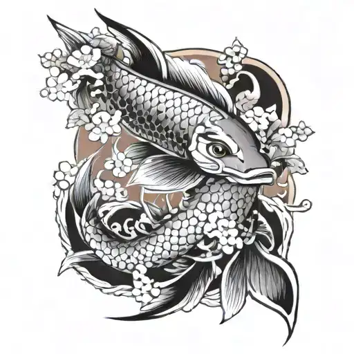Samurai Sakura Koi Fish