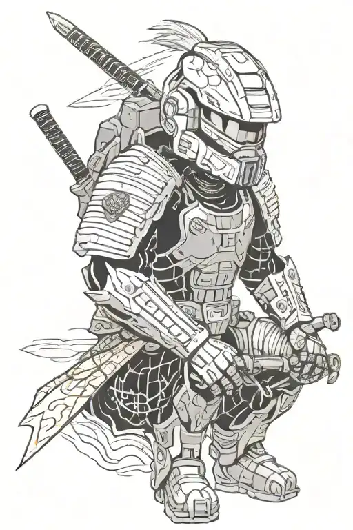 Master Chief As A Samurai
