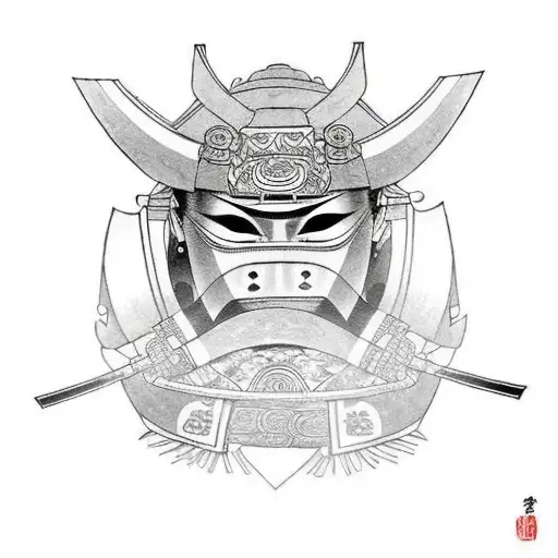 Female Samurai With Mask