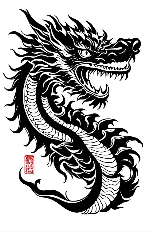 Dragon Head With Head