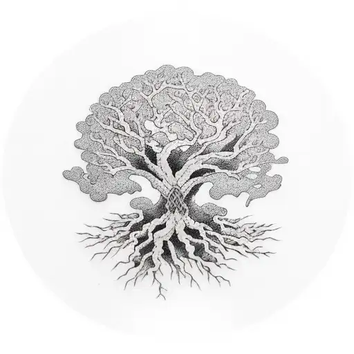 Tree Of Life Roots Become Tree