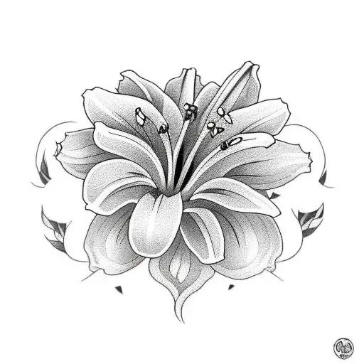 Lily Flower With Heart