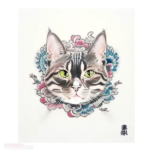 Brindle Cat Being Playful