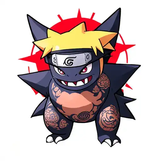 Pokemon Gengar With Naruto