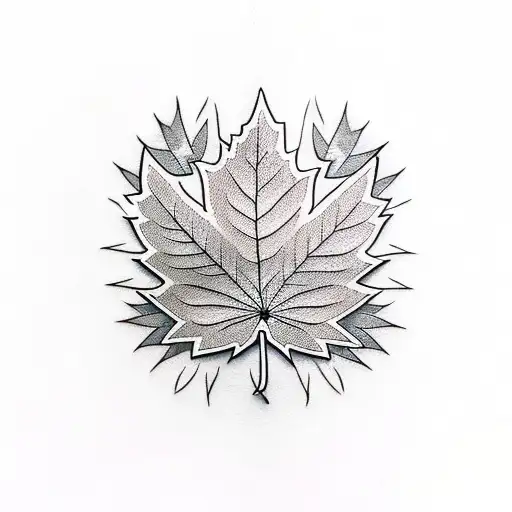 Beaver With Maple Leaf