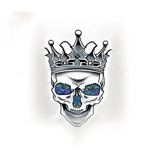 Scary Skull Crown On Finger