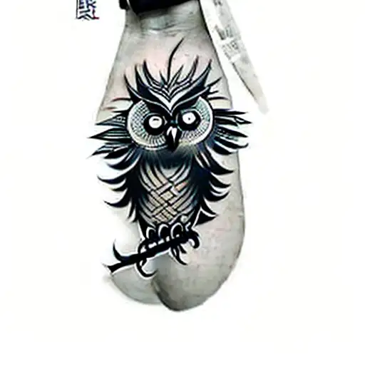 A Tribal Tattoo Boruca Owl