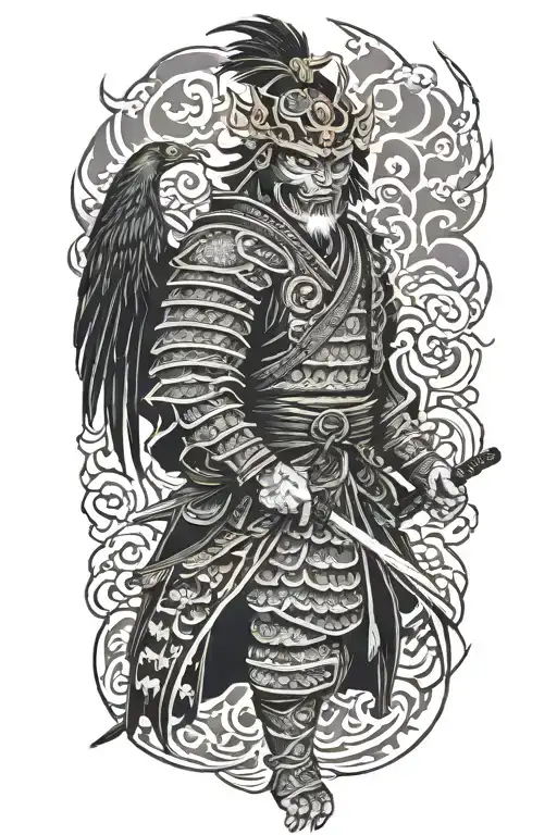 Crow Demon Samurai Warrior