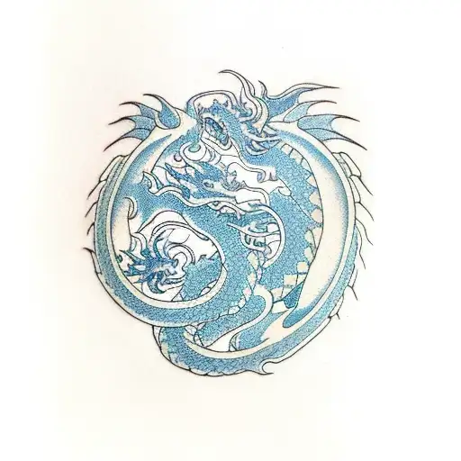 Dragon With Japanese Numbers