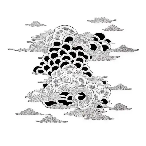 White And Black Clouds