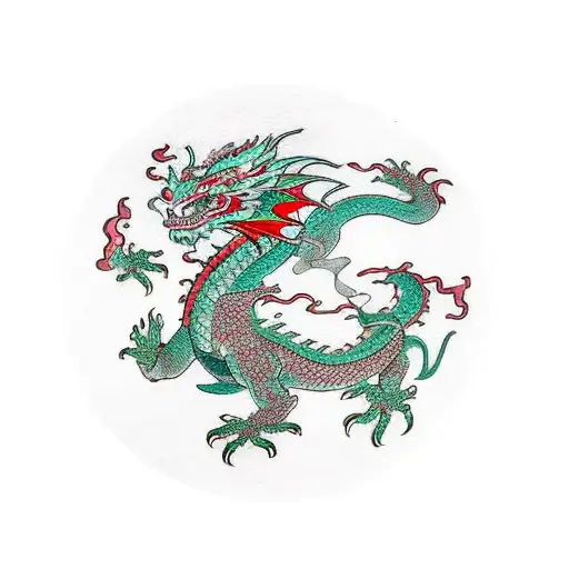 Dragon With Japanese