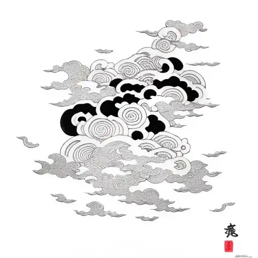 White And Black Clouds