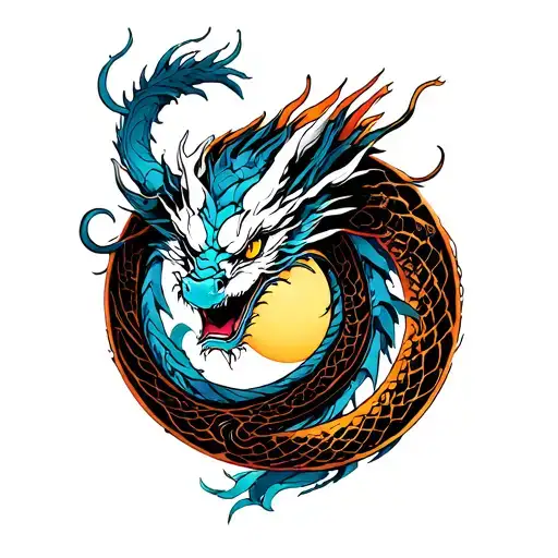 Blue Eyes White Dragon Ouroboros And In The Middle The Gomu Gomu No Mi
