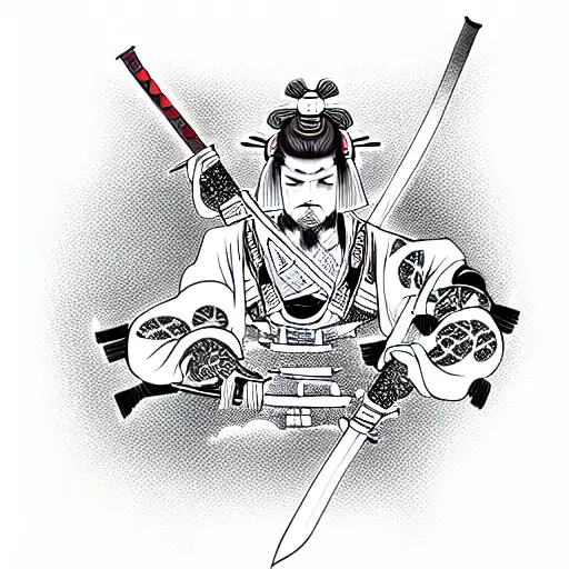 Samurai With Katana Sword