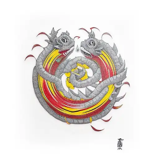 Red Yellow Naruto Centipede