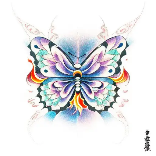 Butterfly Melting And Fire