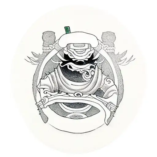 A Ninja Holding His Sword