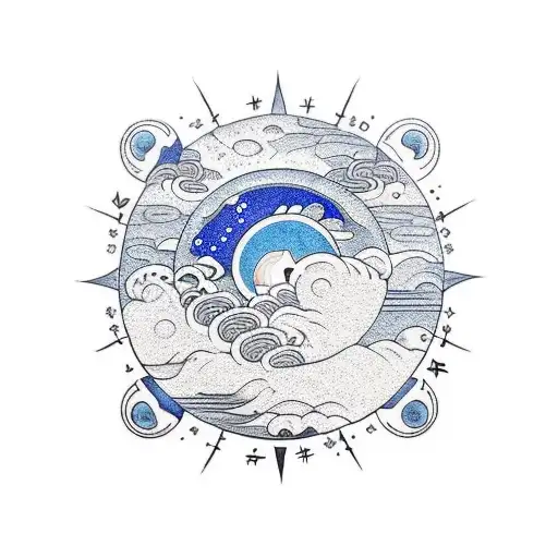 Sky Sun Sea Moon And Stars