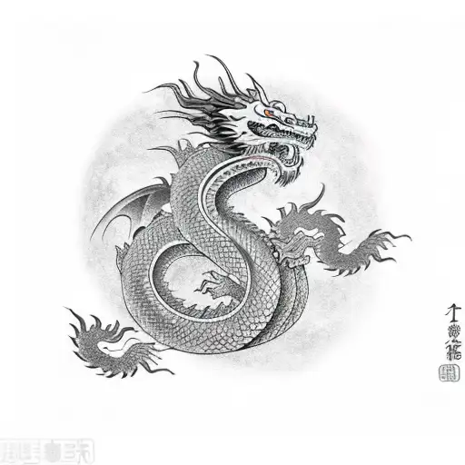 Dragon Around A Rod