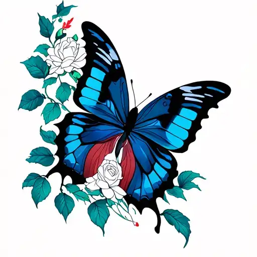 Butterfly Emerging Rose