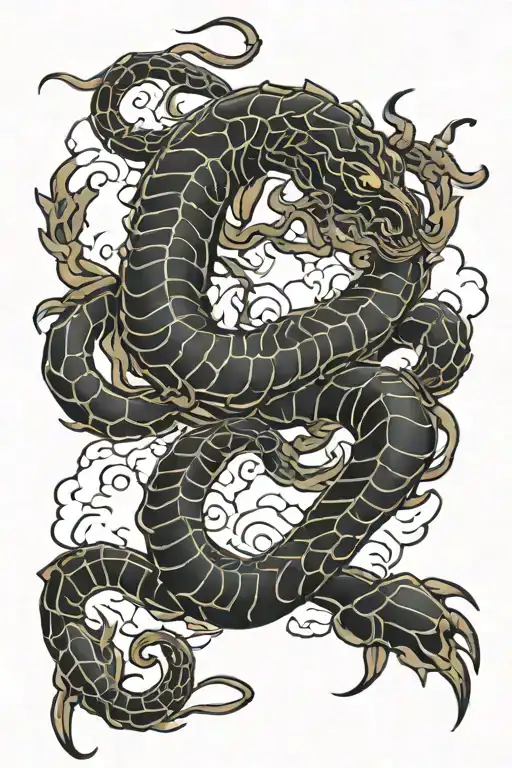 Scorpion Surrounded Japones Clouds