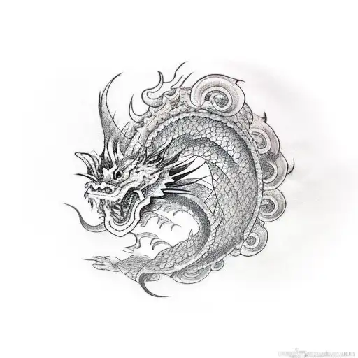 A Carp Jumping Over The Gates To Turn Into A Dragon