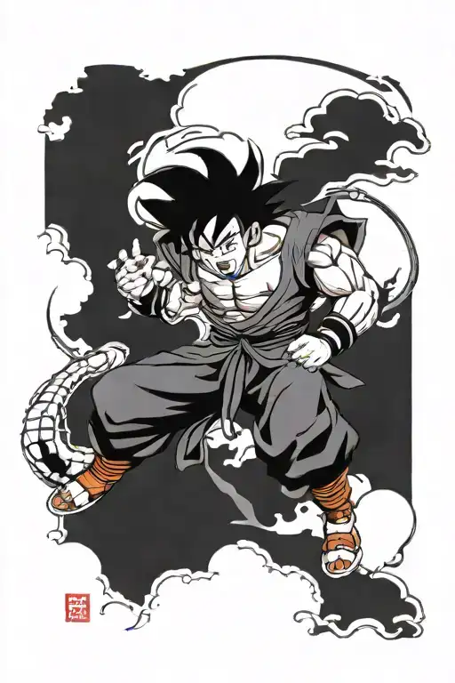 Dragon Ball Goku For Leg