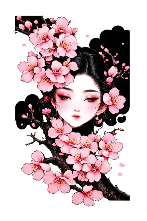 Gacha Tattoo With Sakura Tree Branch