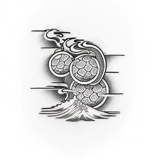 Design A Tattoo Inspired By The Client's Love For Golf And Japanese Art