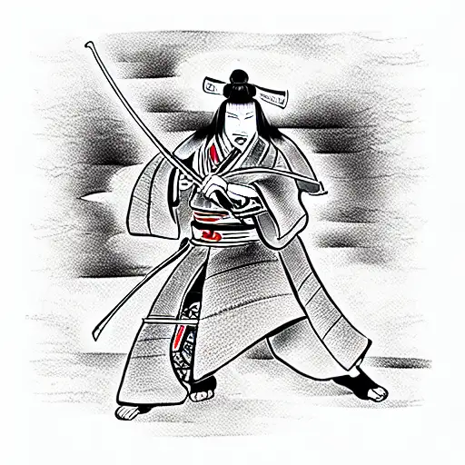 Samurai With Katana