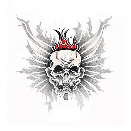 Gothic Castle Engulfed In Flames