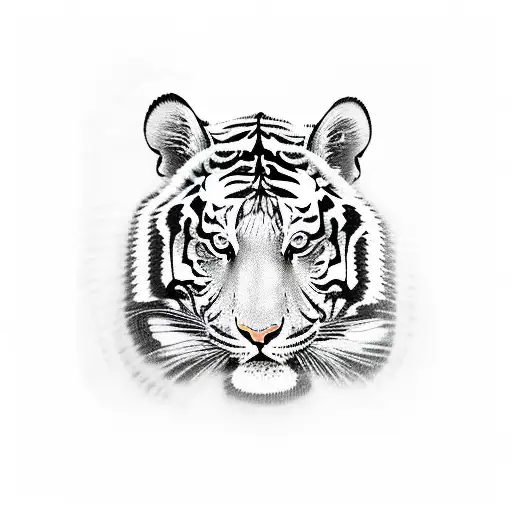 Tiger Walking Background Florals