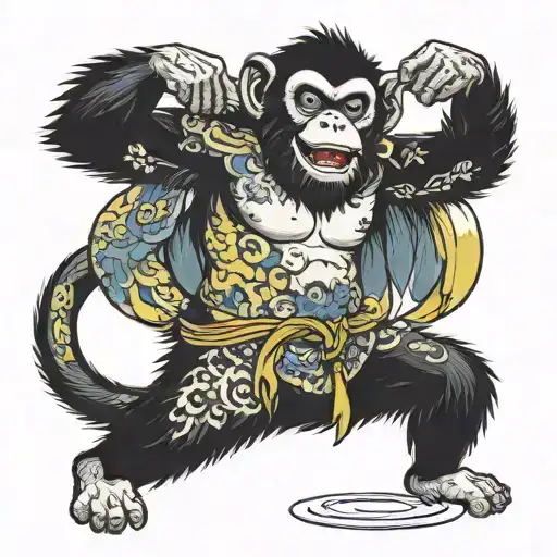 Monkey Dancing On Banana